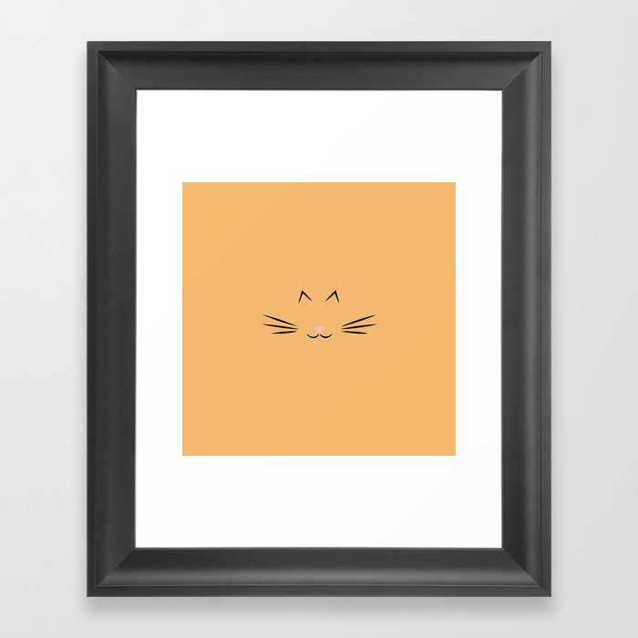 Feline Fine- Orange Framed Art Print