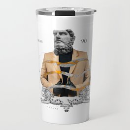 Statue collage with lions Travel Mug