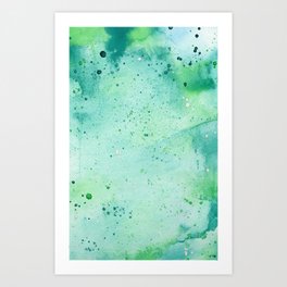 Blue and Green Abstract Art Print