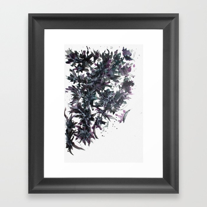 Midnight Trees Abstract Painting Framed Art Print By Paigering