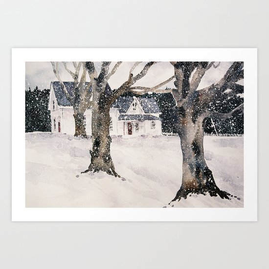 February snow Art Print