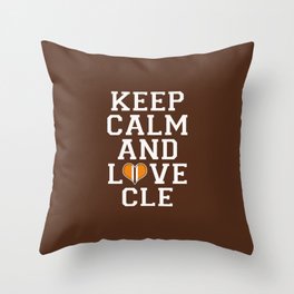 LOVE CLE BROWNS Throw Pillow