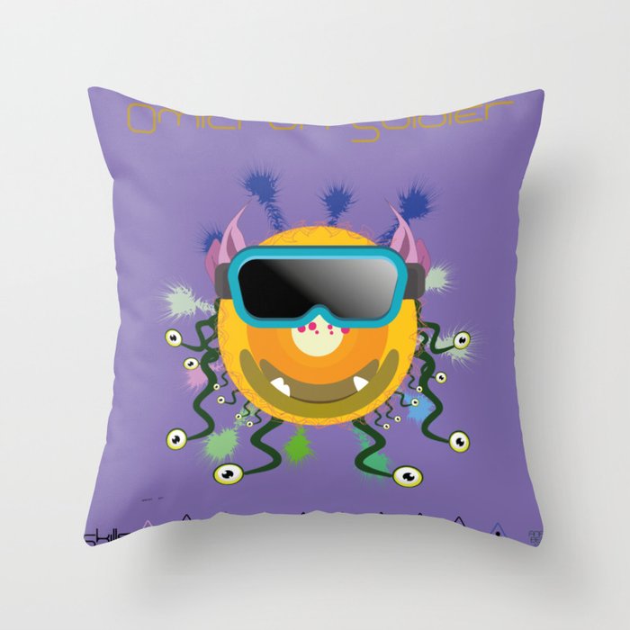 Omicron Soldier NFT 106 Throw Pillow