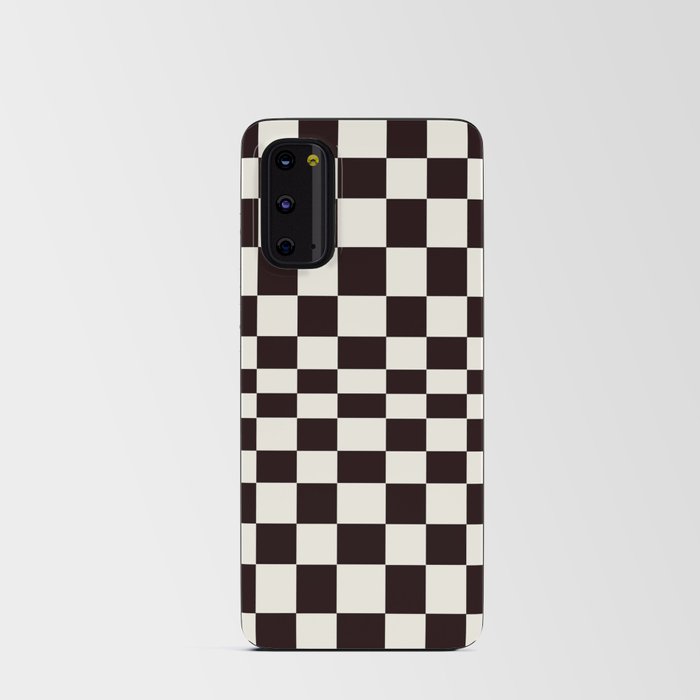 BLACK AND WHITE OPTICAL CHECKERBOARD Android Card Case
