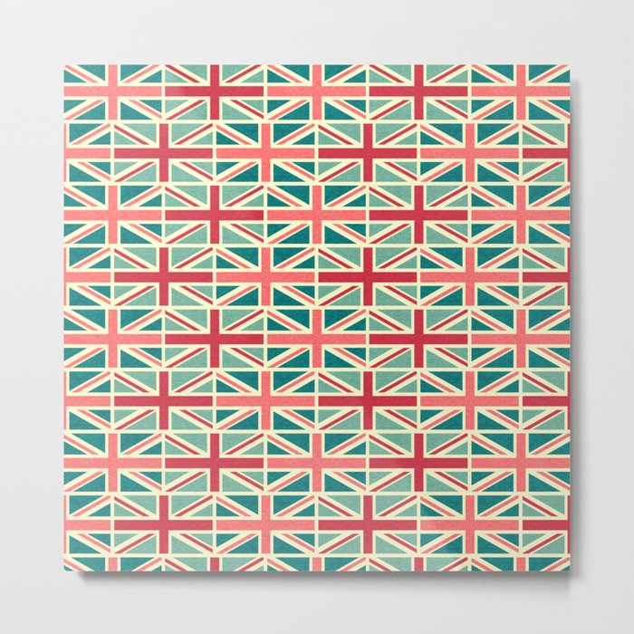 British/UK Flag Pattern Metal Print