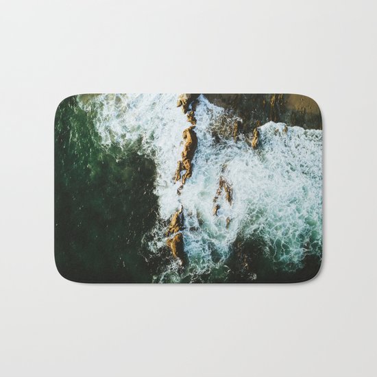 OCEAN - SEA - WATER - ROCKS - PHOTOGRAPHY Bath Mat