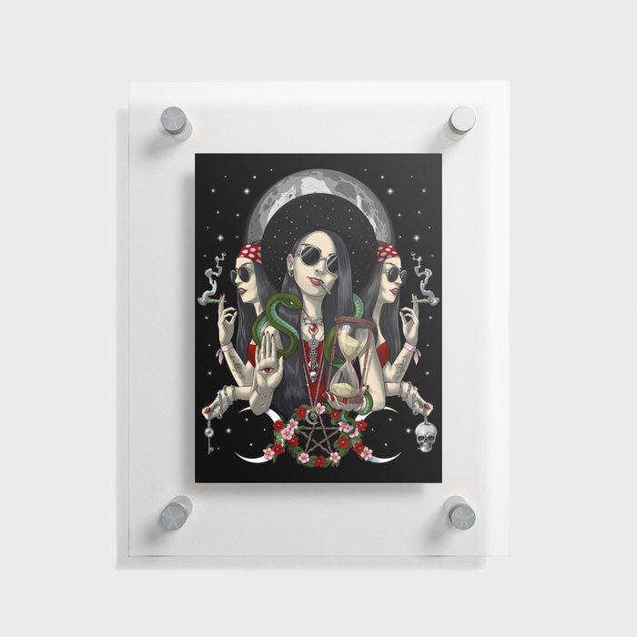 Hecate Triple Moon Goddess Floating Acrylic Print