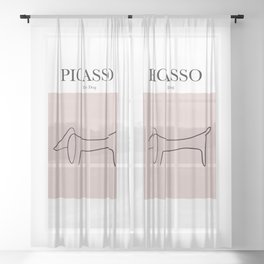 Picasso - The Dog Sheer Curtain