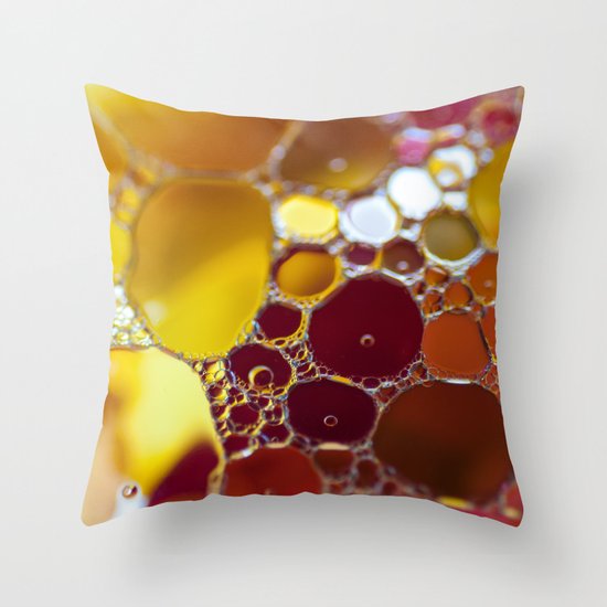 Colourful bubbles Throw Pillow