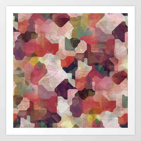 Aztec Vintage Pattern 08 Art Print