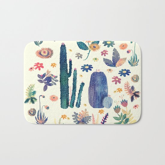 cactus king and queen 2 Bath Mat