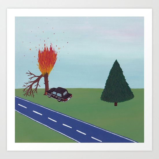 Burning Tree Art Print