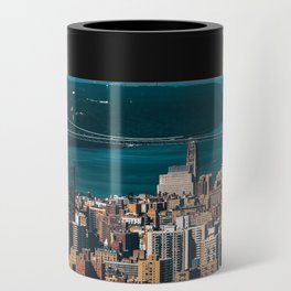 New York City Manhattan aerial view with Central Park and Upper West Side at sunset Can Cooler