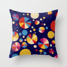 90s Colorful Abstract 6 Throw Pillow