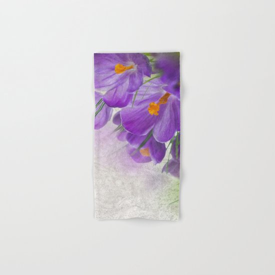 Purple flowers Hand & Bath Towel