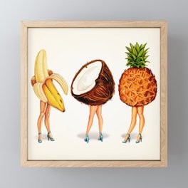 Tropical Fruit Pin-Ups Framed Mini Art Print