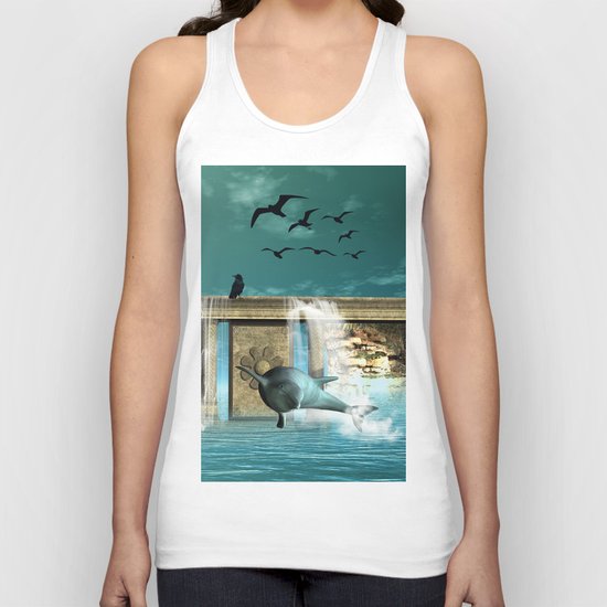 Dolphins Unisex Tank Top