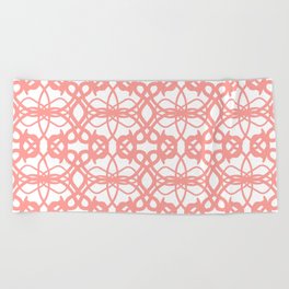 Pink lace Beach Towel