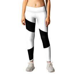 Greater-Than Sign (Black & White) Leggings | Inequality, Mathematical, Minimal, Punctuation, Minimalistic, Sign, Symbol, Greaterthan, Monocolor, Black 