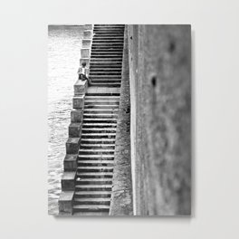Seine & Sartre Metal Print | Seine, Black and White, Guy, River, Book, Photo, Digital, Staris, People, Satre 