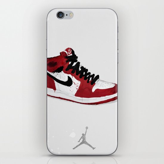 Nike Air Force 1 - Retro - Red & Black & White iPhone Skin