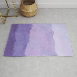 Ombre Waves in Purple Area & Throw Rug