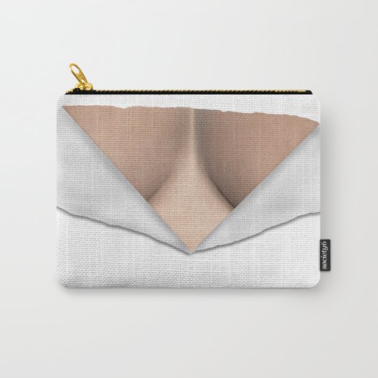 Torn Breast Cleavage Carry-All Pouch