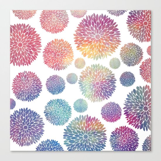 Watercolor Flowers Canvas Print