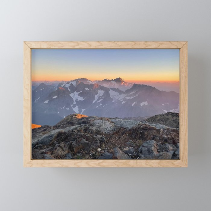 Sahale Sunset Framed Mini Art Print