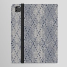 Grey Argyle Sweater iPad Folio Case