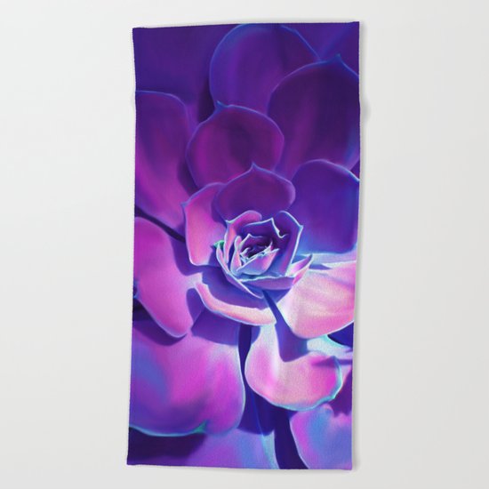 MOONLIGHT SUCCULENT Beach Towel