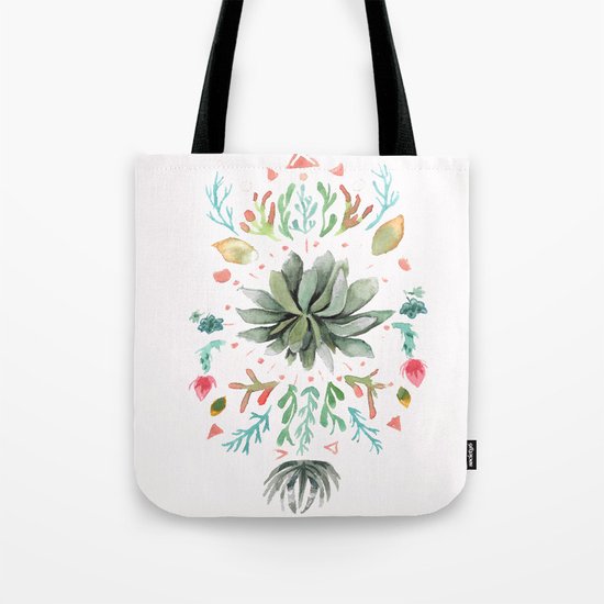 Tropical Succulents Tote Bag