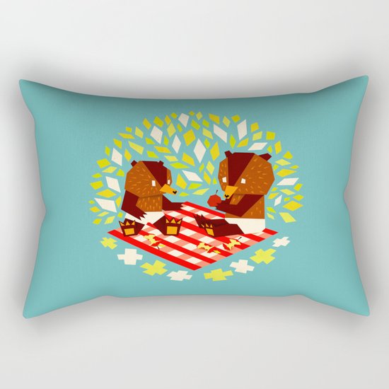 picknick bears Rectangular Pillow
