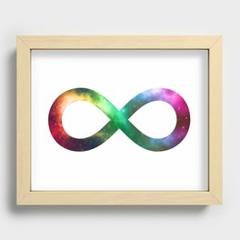 Neurodiversity Infinity Rainbow Galaxy Recessed Framed Print
