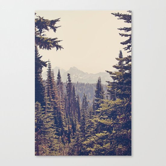 Mountains through the Trees Canvas Print