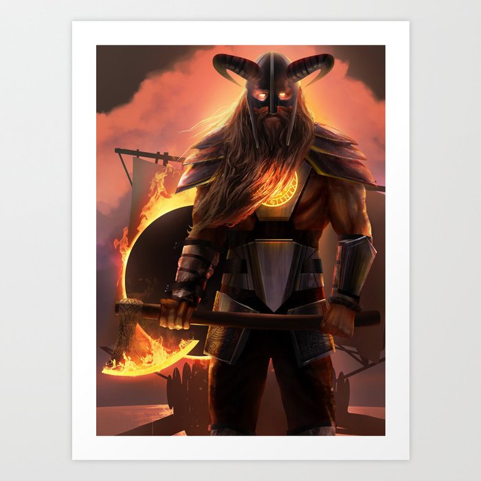 Viking Warrior Art Print By Fantasyartdesigns Society6