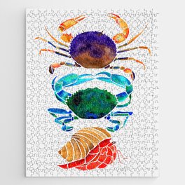 Watercolor Crabs Jigsaw Puzzle