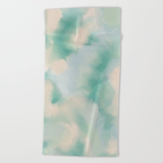 GREEN WATERCOLOR Beach Towel