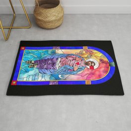 What Would Jesus Do? Rug | Jesus, Stainedglass, Digital, Graphicdesign 