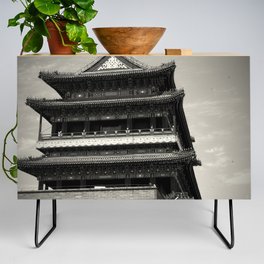 China Photography - Chinese Temple In Black And White Credenza
