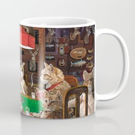Cats Playing Poker Coffee Mug
