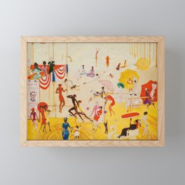 African American Masterpiece 'Summertime, Asbury Park, South' by Florine Stettheimer Framed Mini Art Print