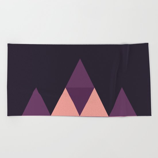 Geometric Pyramid Beach Towel