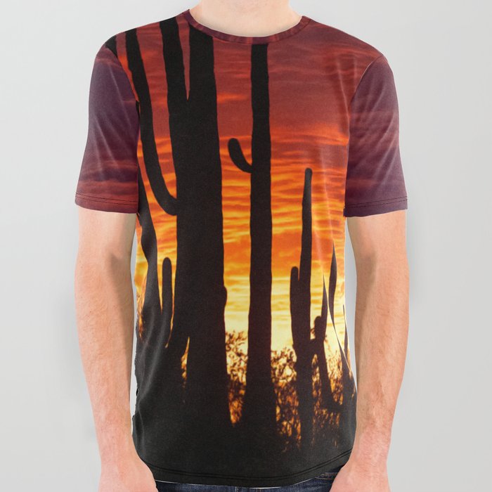 Tucson Mountain Park Sunset All Over Graphic Tee