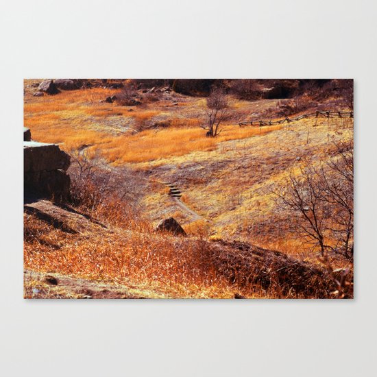 Valley in orange Canvas Print