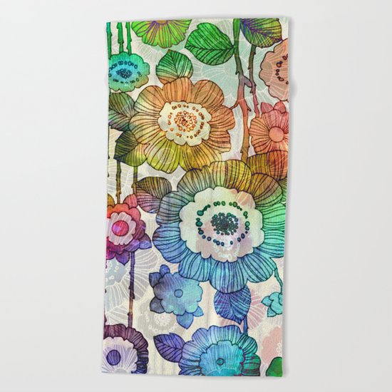Hanging Flower Garland #2 Beach Towel