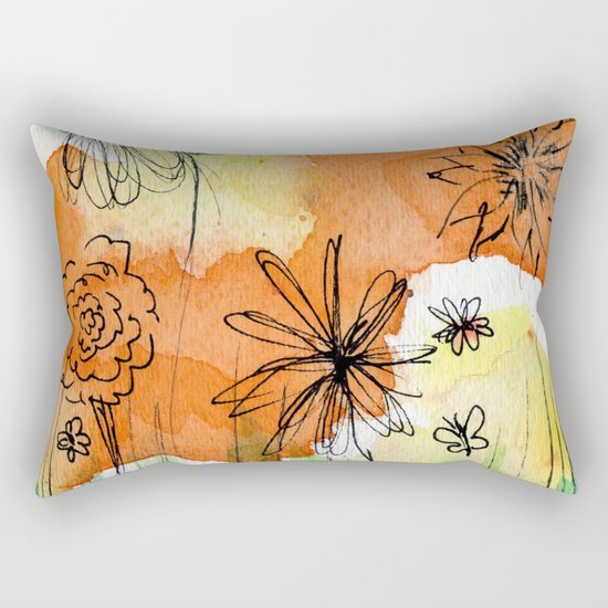 Flower Doodle 2 Rectangular Pillow