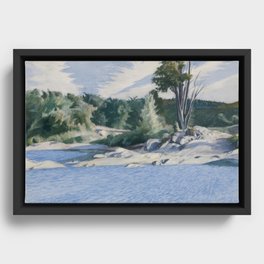 White River at Sharon by Edward Hopper 1937 Framed Canvas