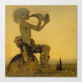 Vill Vallareman (a Fairy Shepherd) - John Bauer Canvas Print