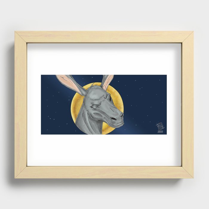 Happy donkey Recessed Framed Print